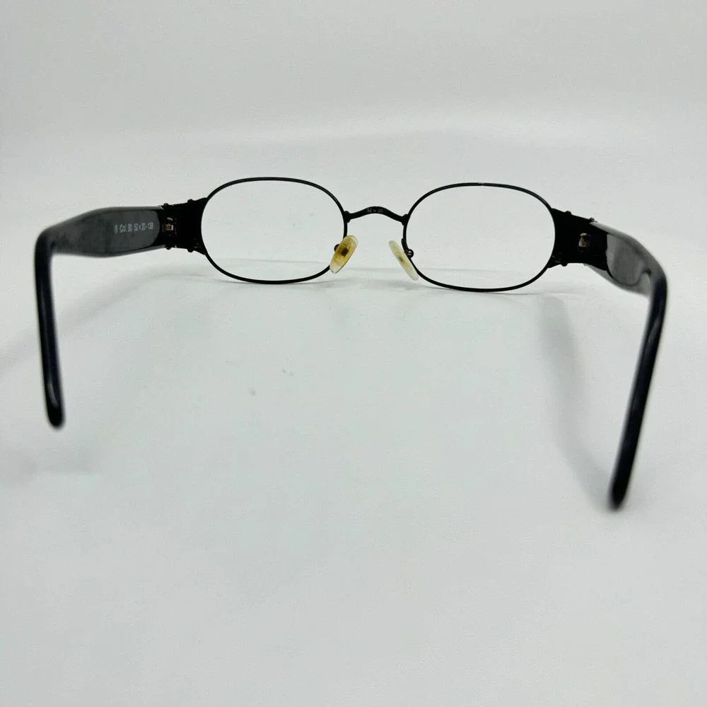 HALSTON Col.90 Eyeglasses Frame Full‎ Rim 52-20-138 Black Polished H9965
